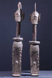 Masque africainPaire de masques d épaules Sukwava Wurkum