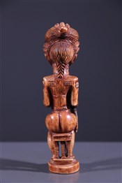 StatuettesStatuette de roi Baoulé en ivoire ancien