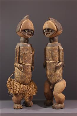 Couple de statues reliquaires Ambete, Mbede