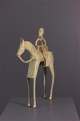 Art africain - Cavalier Dogon en bronze