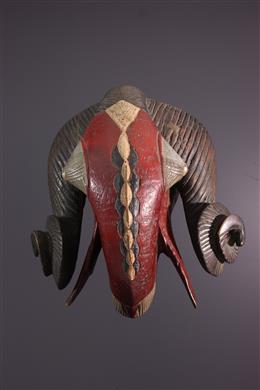 Art africain - Grand masque Baoule bélier