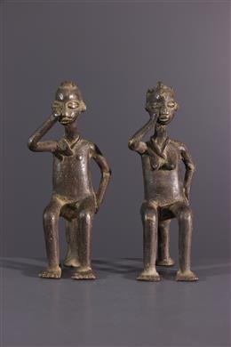 Art africain - Couple Lobi en bronze