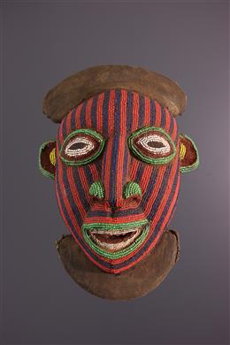 Art africain - Masque Bamoun Bamileke perlé