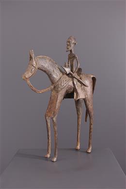 Art africain - Cavalier Dogon en bronze
