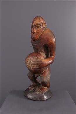 Art africain - Statue singe Kongo ou Luba