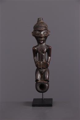 Art africain - Pipe anthropomorphe Pende