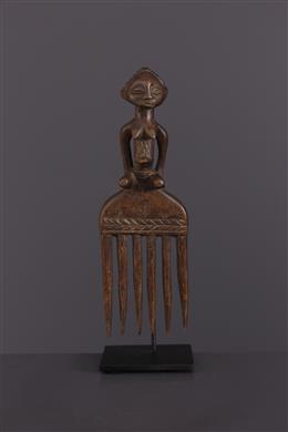 Art africain - Peigne Luba/Zela à motif figuratif