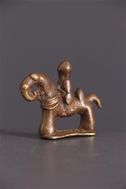 Art africain - Cavalier Sao Sokoto en bronze