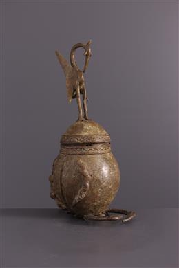 Art africain - Pot à onguents Dogon en bronze